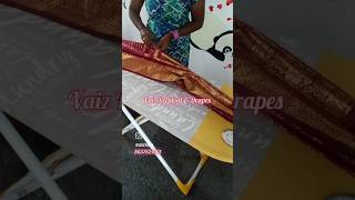 Maroon pallu, endless charm 🏵️🥻Pre-pleating &amp; Draping service  #sareeprepleatingandfolding #saree