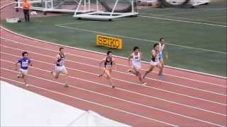 20150404東京六大学陸上対校100m予選2組