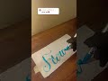 Name farah✨#calligraphy #handwriting #lettering