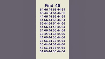 can you find 46 in 5 seconds? #wordpuzzlegame #game #mathematics #mindbendingquiz #puzzle6 5