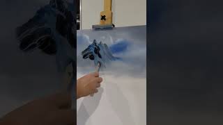 BOB ROSS STYLE GETTING THE BASIC MOUNTAIN SHAPE