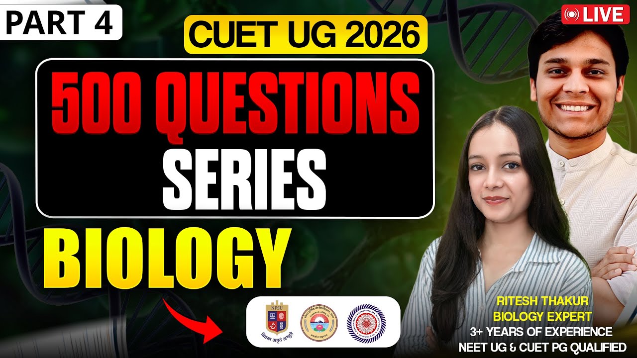 500+ Most Expected Questions of Biology | Part 4 | CUET UG 2026 | Forensic Science by Priyanshi