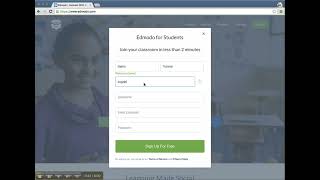 Tutorial guide for students on how to use the Edmodo learning platform. screenshot 1
