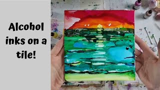 How to...ALCOHOL INK DEMO FOR BEGINNERS: on tile