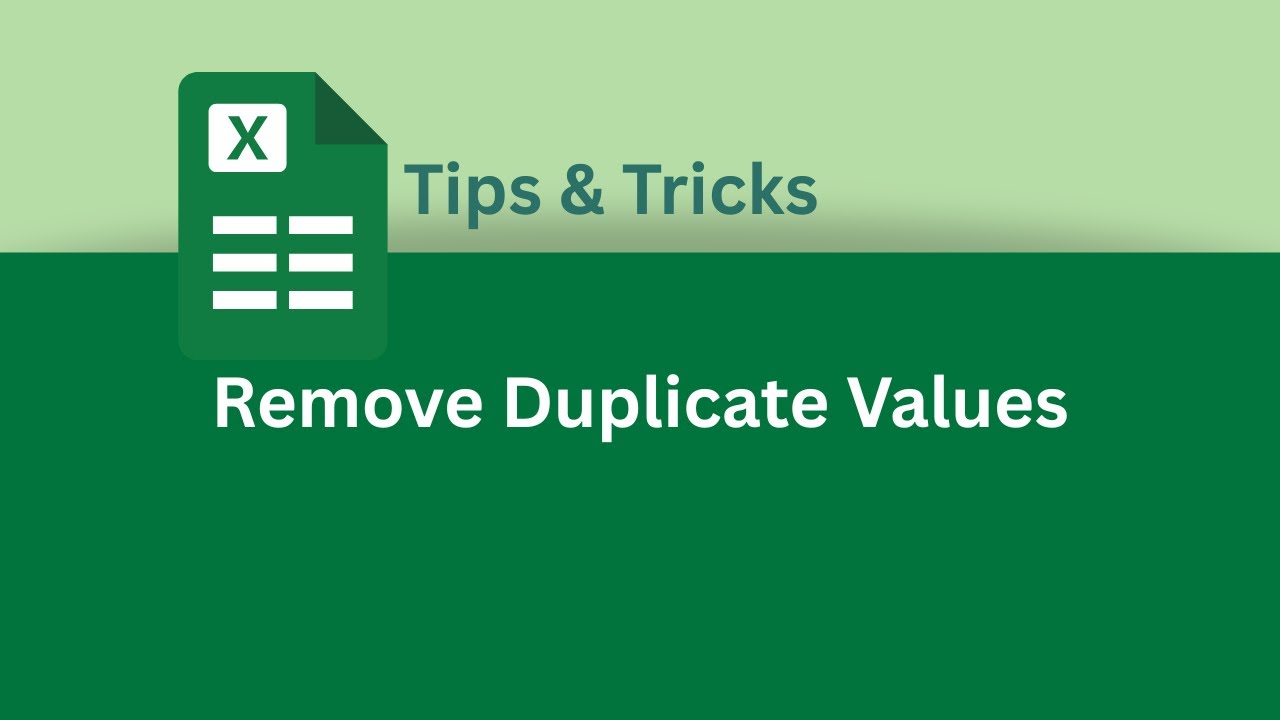 How to Remove Duplicate Values in Excel | Excel Tips & Tricks - YouTube