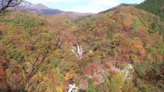 紅葉見頃霧降の滝日光霧降高原Kirifuri Fall in Nikko