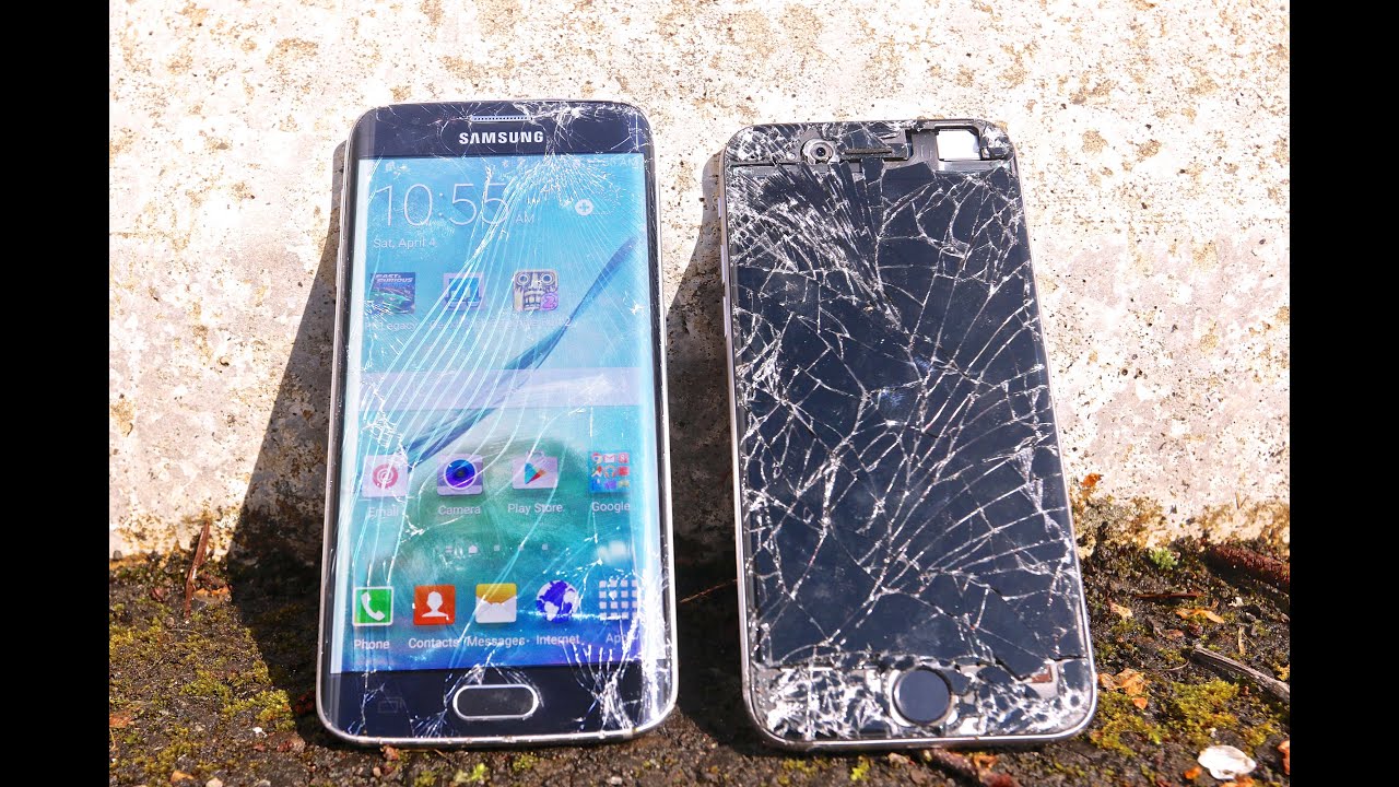 Apple iPhone 6 и Samsung Galaxy S6 Edge - Тест на падение