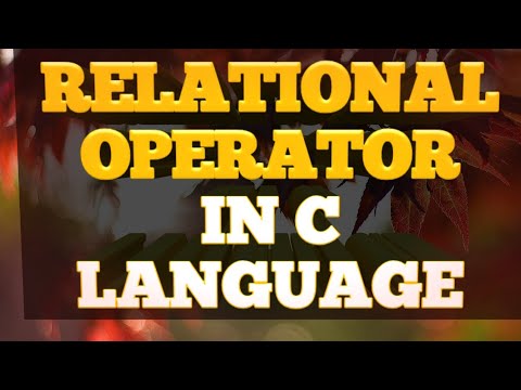Relational Operator in C - YouTube