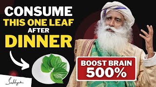 UNBELIVABLE!! | Must Consume This Leaf After Dinner Everyday | Boost Brain 500% | Sadhguru #sadhguru