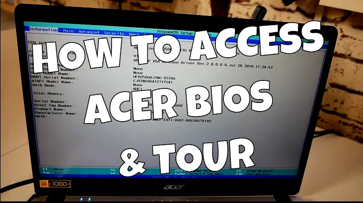 Acer Aspire 5 A515 43 How To Access UEFI BIOS & BIOS Walkthrough Tour
