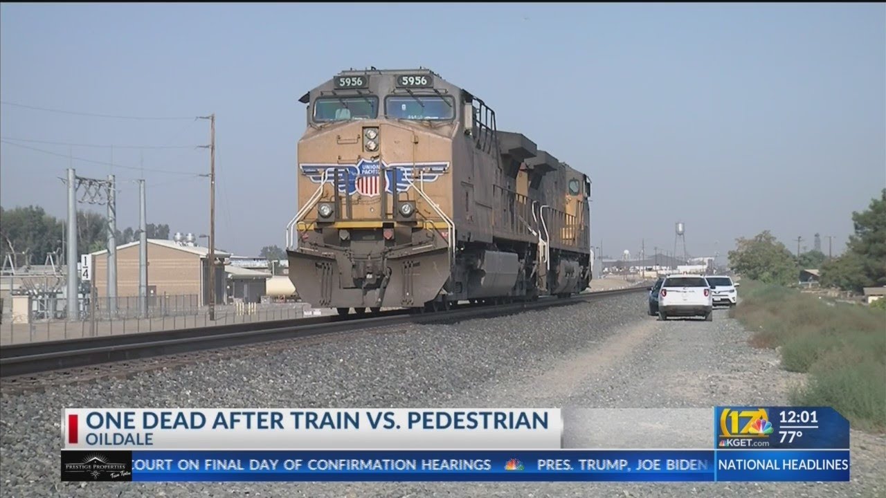 One dead after train hits pedestrian in Oildale on Thursday - YouTube