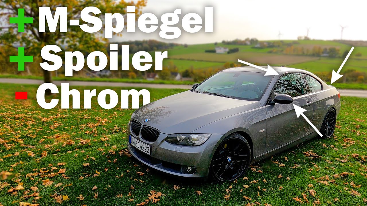 BMW E92 - Spiegel, Spoiler und schwarze Leisten! 