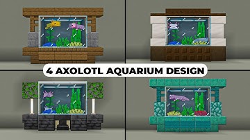 Minecraft : 4 Axolotl Aquarium Design In 1.19 || Minecraft Bedrock/MCPE Tutorial