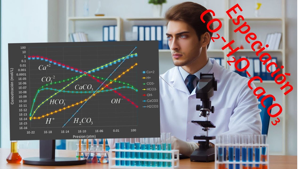 Diagrama de especiación del sistema CO2-H2O-CaCO3 parte I