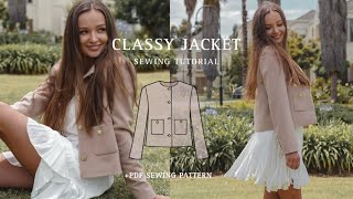 making a classy jacket | “PRESLIE' jacket sewing tutorial + PDF sewing pattern