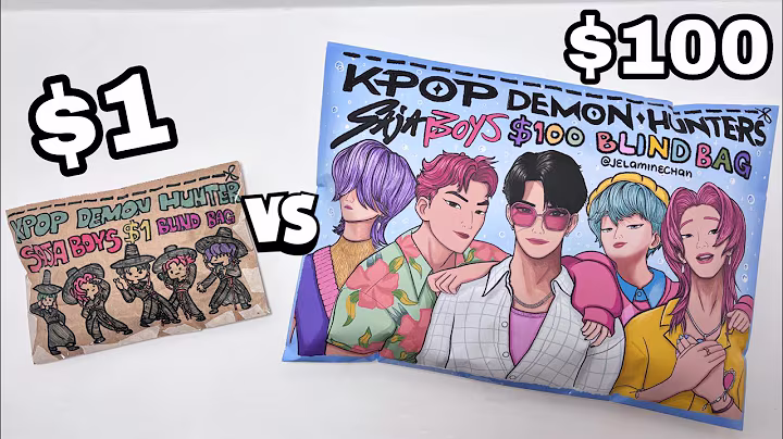 $1 vs $100 KPOP DEMON HUNTERS BLIND BAG  |SAJA BOYS EDITION| ASMR Paper Squishy |JelamineChan