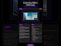 Expanding Gallery ✨🖼️ (CSS Only) #htmlcss #css3 #javascript #webdesign