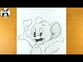 Cute Happy Jerry Mouse Drawing Tom And Jerry Cartoon Sketch Cute Arts By 