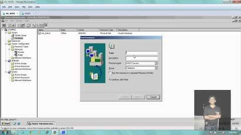 Resource addition and group creation in Windows server 2003 Cluster