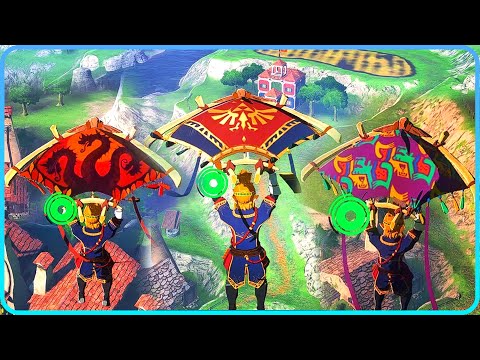 ALL 53 Paraglider Fabrics, Skins Showcase Zelda Tears of the Kingdom