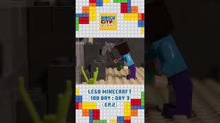LEGO Minecraft 100 Day : Day 3 [EP2] - Stop motion #shorts