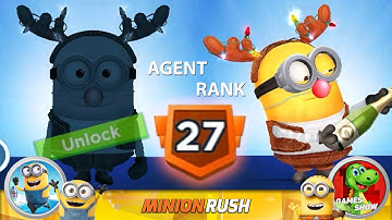 Agent Rank Unlocked & New Costume Reindeer Unlock Minion Rush Despicable Me gameplay walkthrough