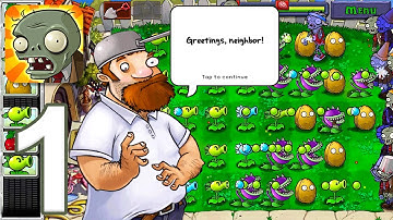 Plants vs Zombies - Gameplay Walkthrough Part 1 - Day: All Levels [1-10] (iOS, Android)