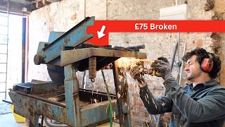 I bought this big broken saw to build my waste floor