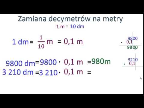 Wideo: Jak Przekonwertować Decymetry Na Metry?