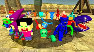 SPARTAN KICKING AND MEGA PUNCH COLORED 3D SANIC CLONES MEMES ( 3D MEMES ) TORTURE in Garry's mod !