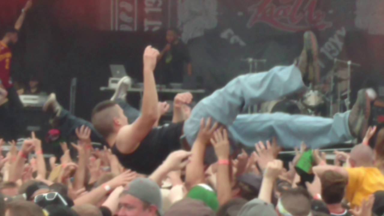 ROTR Daniel crowd surfing during Machine Gun Kelly