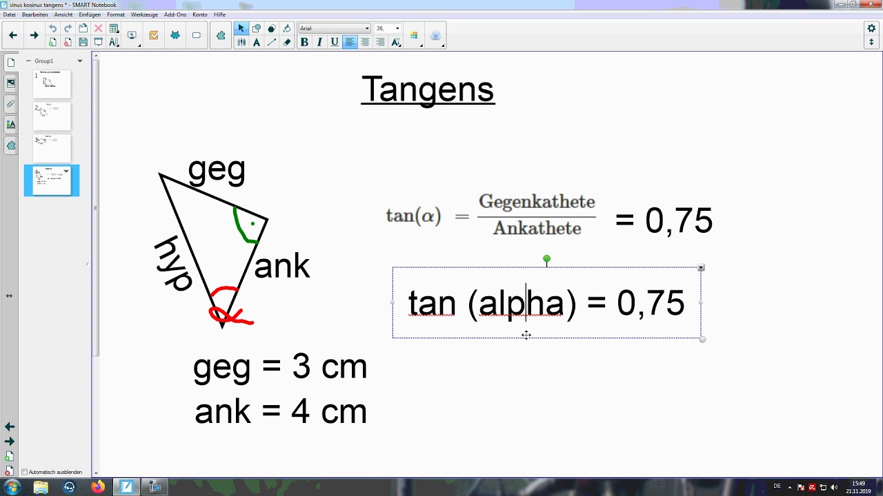 Mathe 10 Klasse Realschule Sinus Cosinus Tangens Klasse 10 - Cosinus Sinus Tangens Grundlagen, Formeln und Umstellungen
