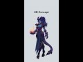 Stylized Demon Girl Character – From 2D Concept to 3D Model with Textures