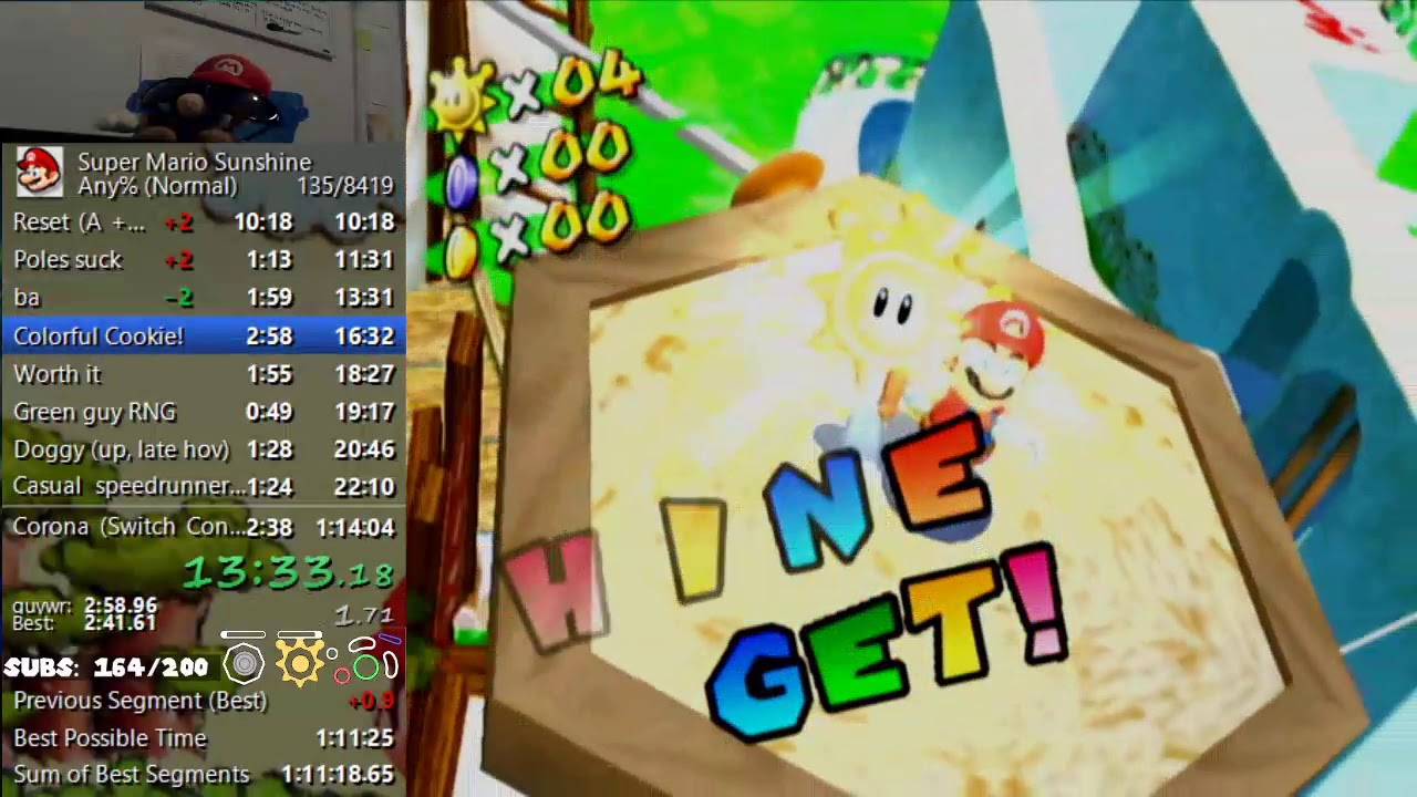 Super Mario Sunshine Any% Speedrun in 