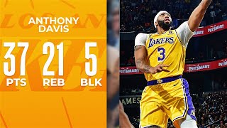 Anthony Davis Is The 1st Player To Do This - 37 PTS, 21 REB \& 5 BLK | November 22, 2022