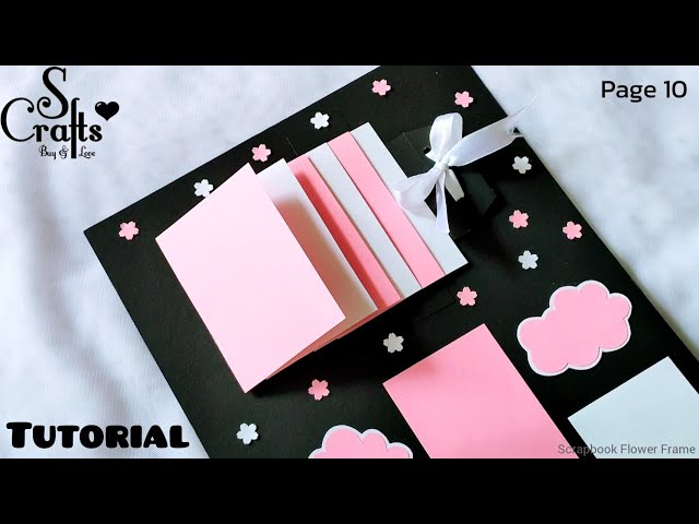 Scrapbook Tutorial ✂️ Page 10 Flower Frame Handmade gift making, Scrapbook  making ideas