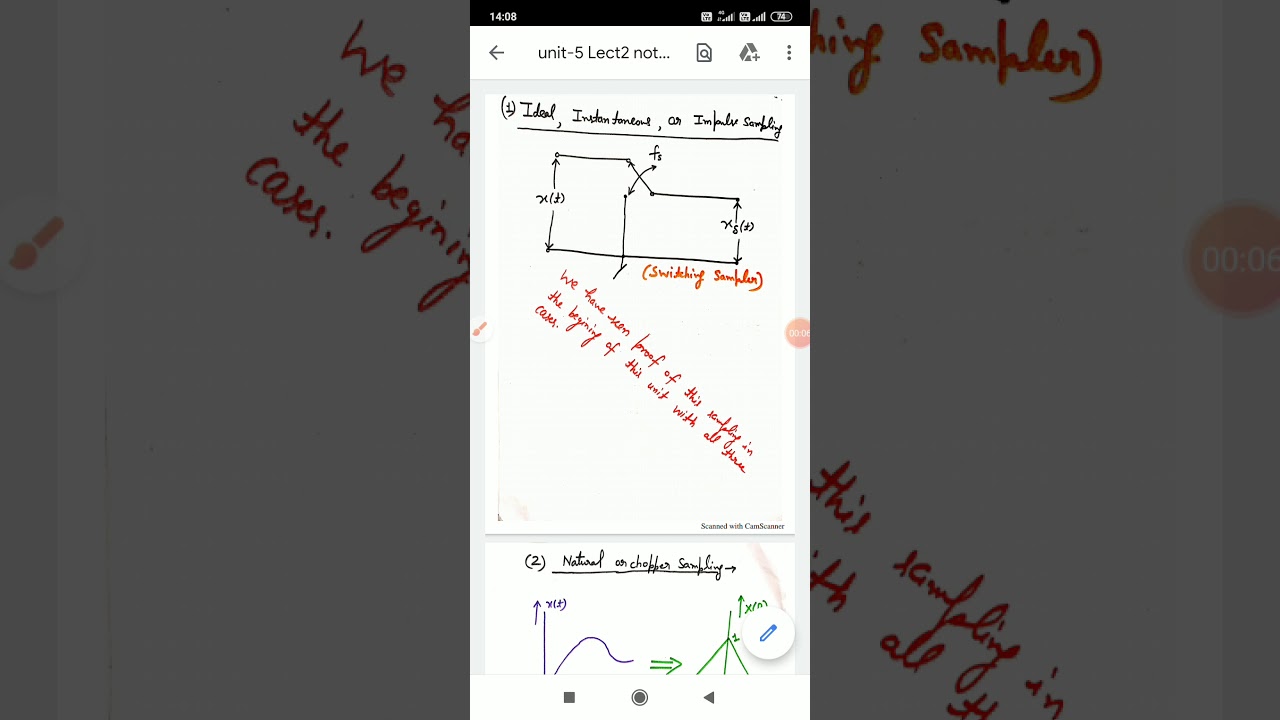 Instantaneous and Natural sampling