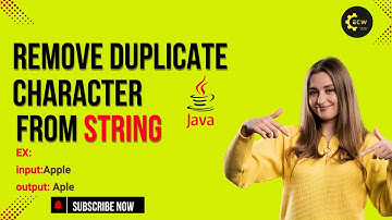 Remove Duplicate Characters from a String | Java Coding Tutorial