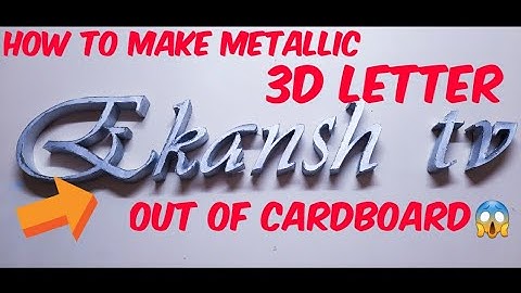 3D LETTER | How to make metallic look 3D Letter out of cardboard using Vivaldi font style