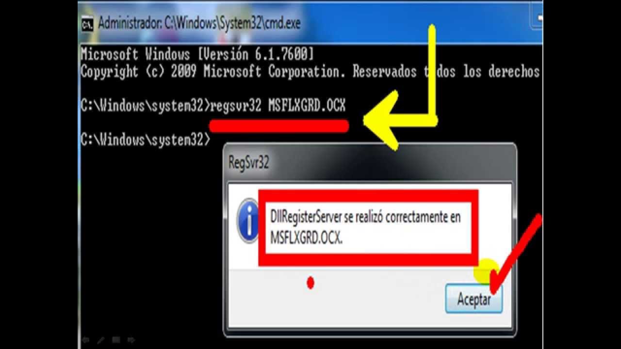 component tabctl32.ocx not correctly registered windows 7