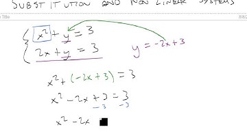 Substitution and Nonlinear Systems