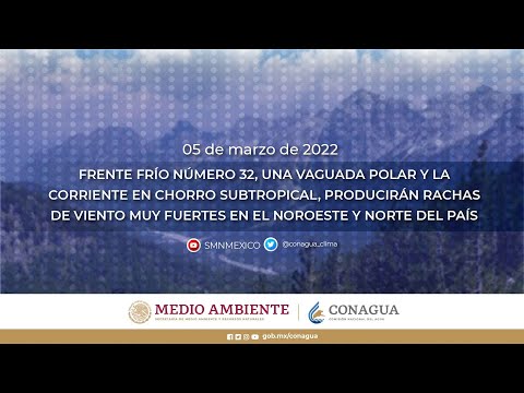 #Pronóstico Del Tiempo 5 De Marzo De 2022 08:00 Horas