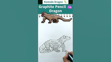 Komodo Dragon #pencildrawing #drawingtutorial #satisfyingvideo #wildlifeart #artwork #lizard #shorts