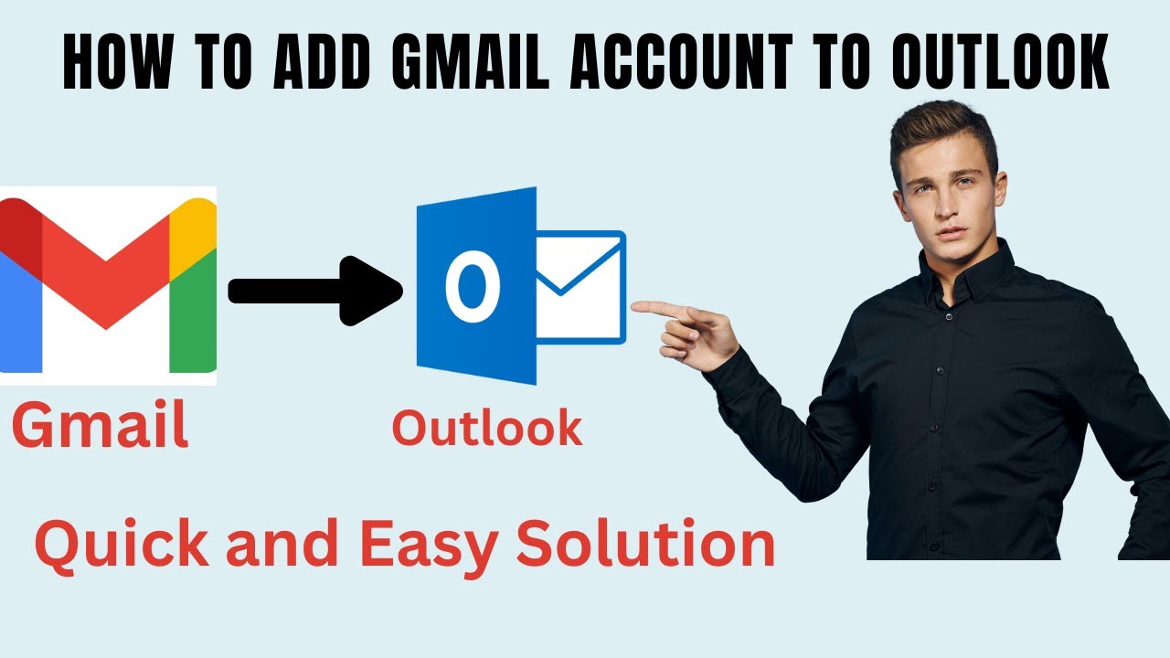 How to add gmail account to outlook | Gmail to Outlook - YouTube
