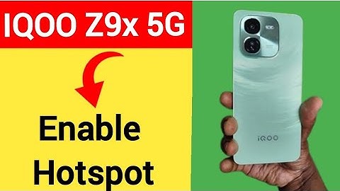 IQOO Z9x 5G me hotspot Kaise chalu Karen, how to enable hotspot