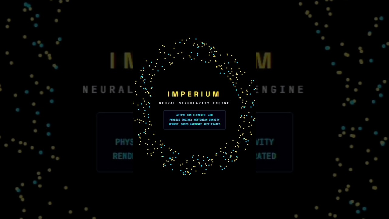 We built a Singularity using PURE Vanilla JS Gravity | Imperium Studios