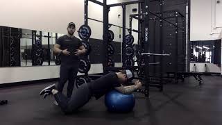 Kneeling Swiss Ball Roll-out