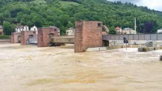 Hochwasser Heidelberg 30.Mai 2016 - eh´man sich versah, war´s da!