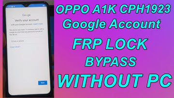 Oppo A1k FRP Bypass|Oppo CPH1923 Google Account Lock Unlock Without Pc