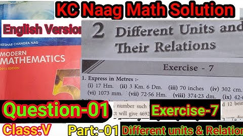 KC Naag Math/Exercise-7/Qu.No.01(i-xii)/Different units and their relation/Express in Metres/ITZ